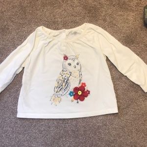 GAP owl long shelve t-shirt - size 18-24 months